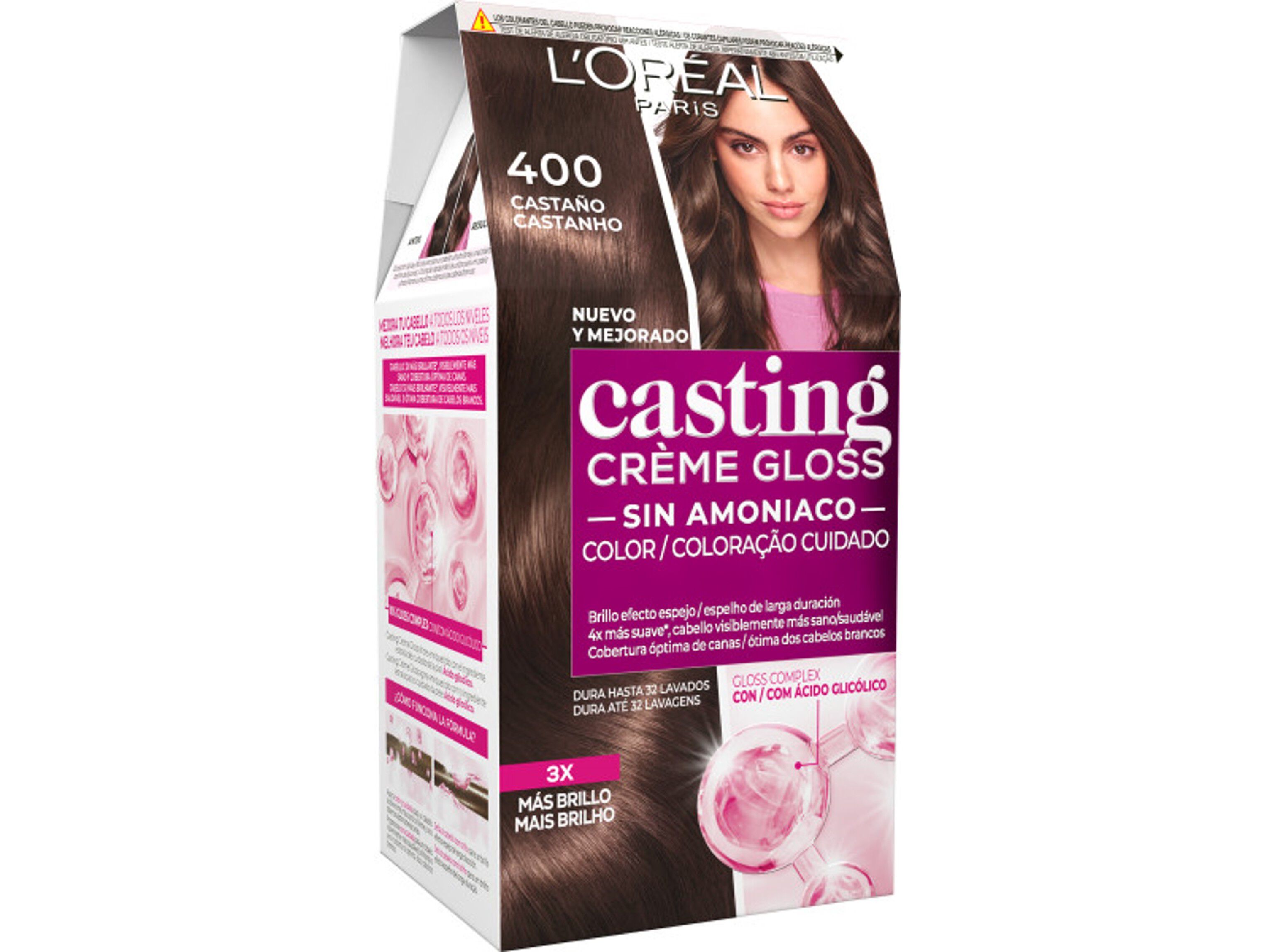 COLORA&Ccedil;&Atilde;O CASTING TEMPOR&Aacute;RIA CREME GLOSS N&ordm;400 CASTANHO UN