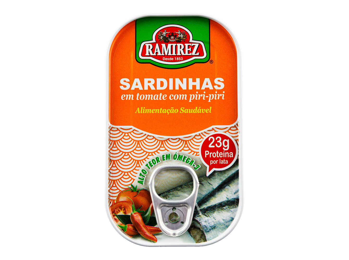 SARDINHA RAMIREZ EM TOMATE PICANTE 125G