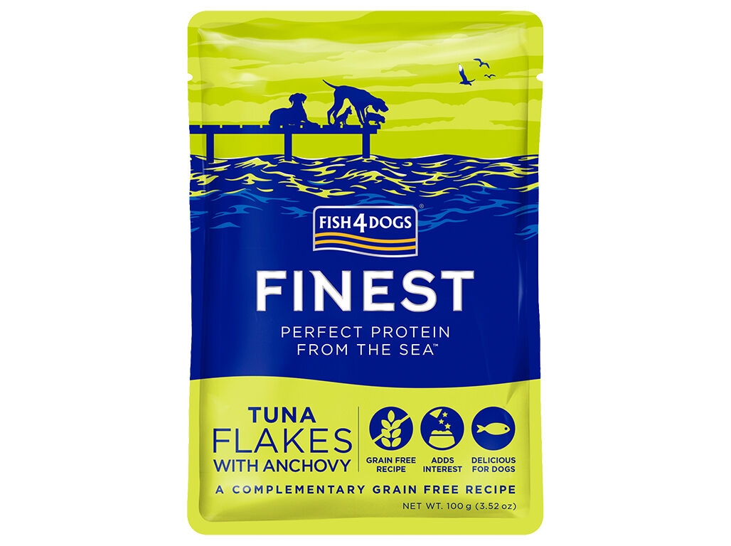 COMIDA H&Uacute;MIDA FISH4DOGS ATUM/ANCHOVA 100G image number 1