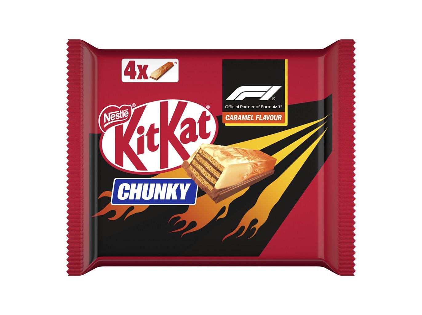 SNACK KIT KAT CHUNKY F1 CARAMELO 4X40G image number 0