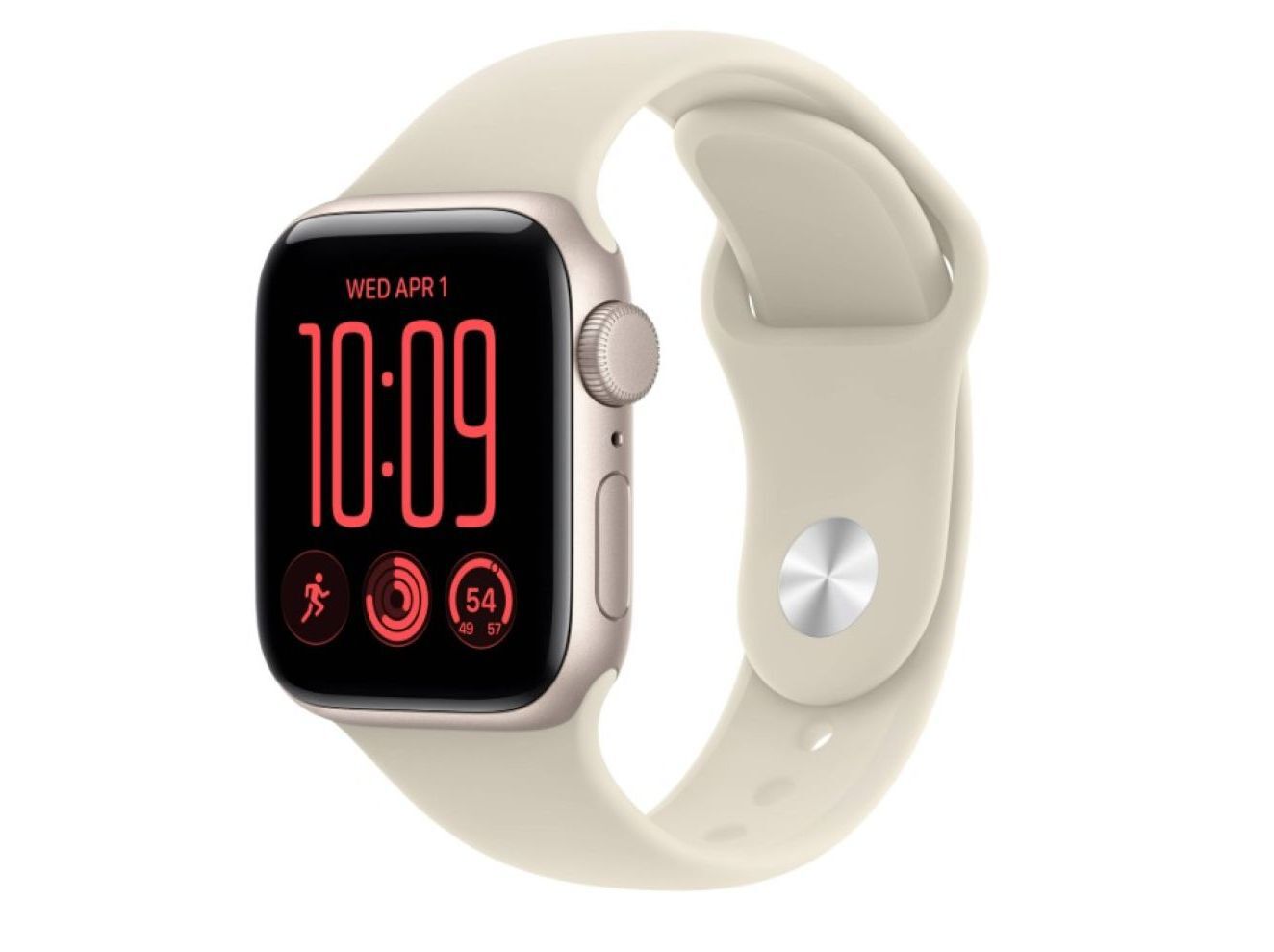 APPLE WATCH SE 3 40MM GPS STARLIGHT ALUMINIO CASE COM SPORT BAND SAND - S/M