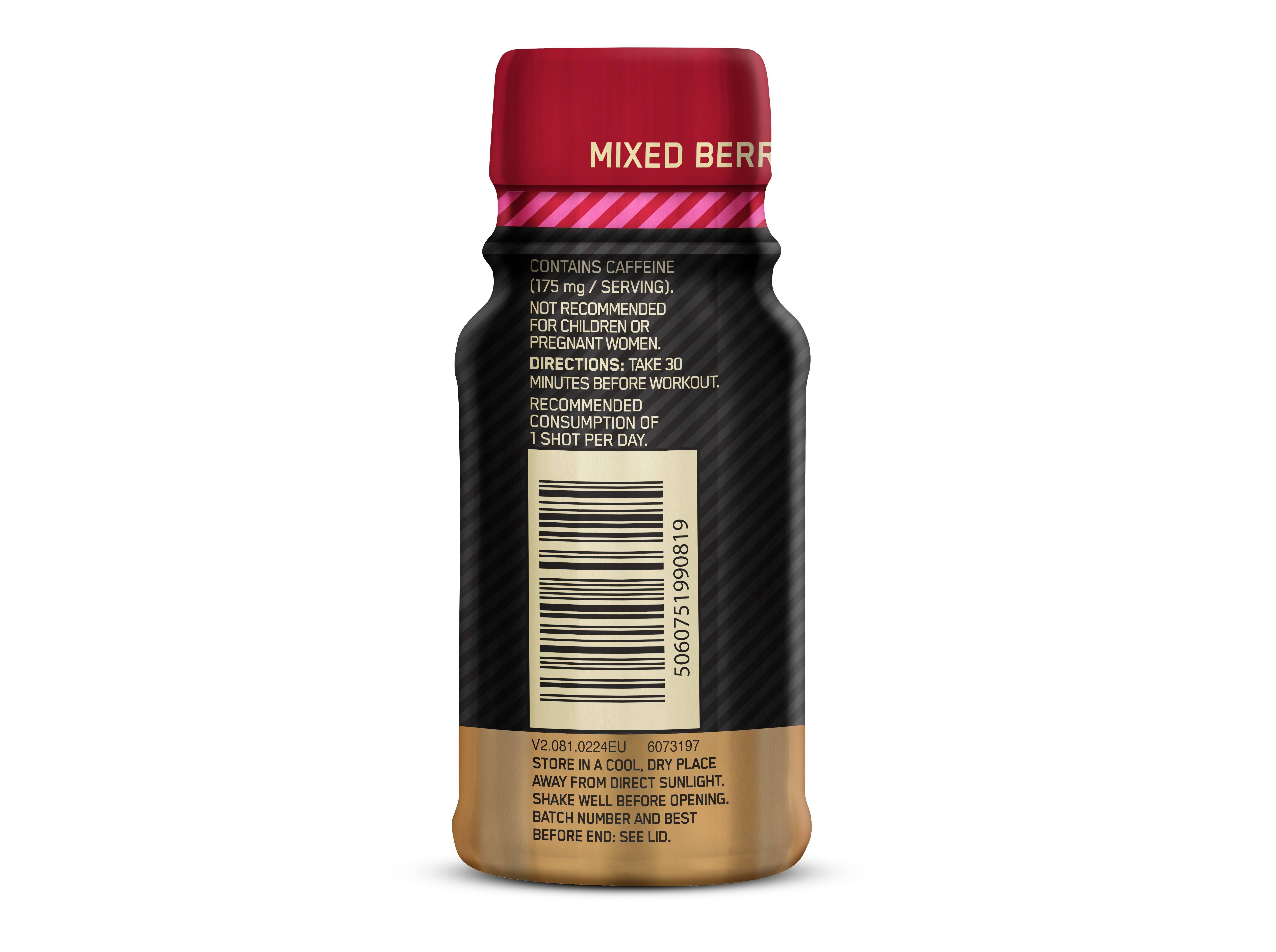 PRE WORKOUT SHOT OPTIM NUT FRUTOS VERMELHOS 60ML image number 1