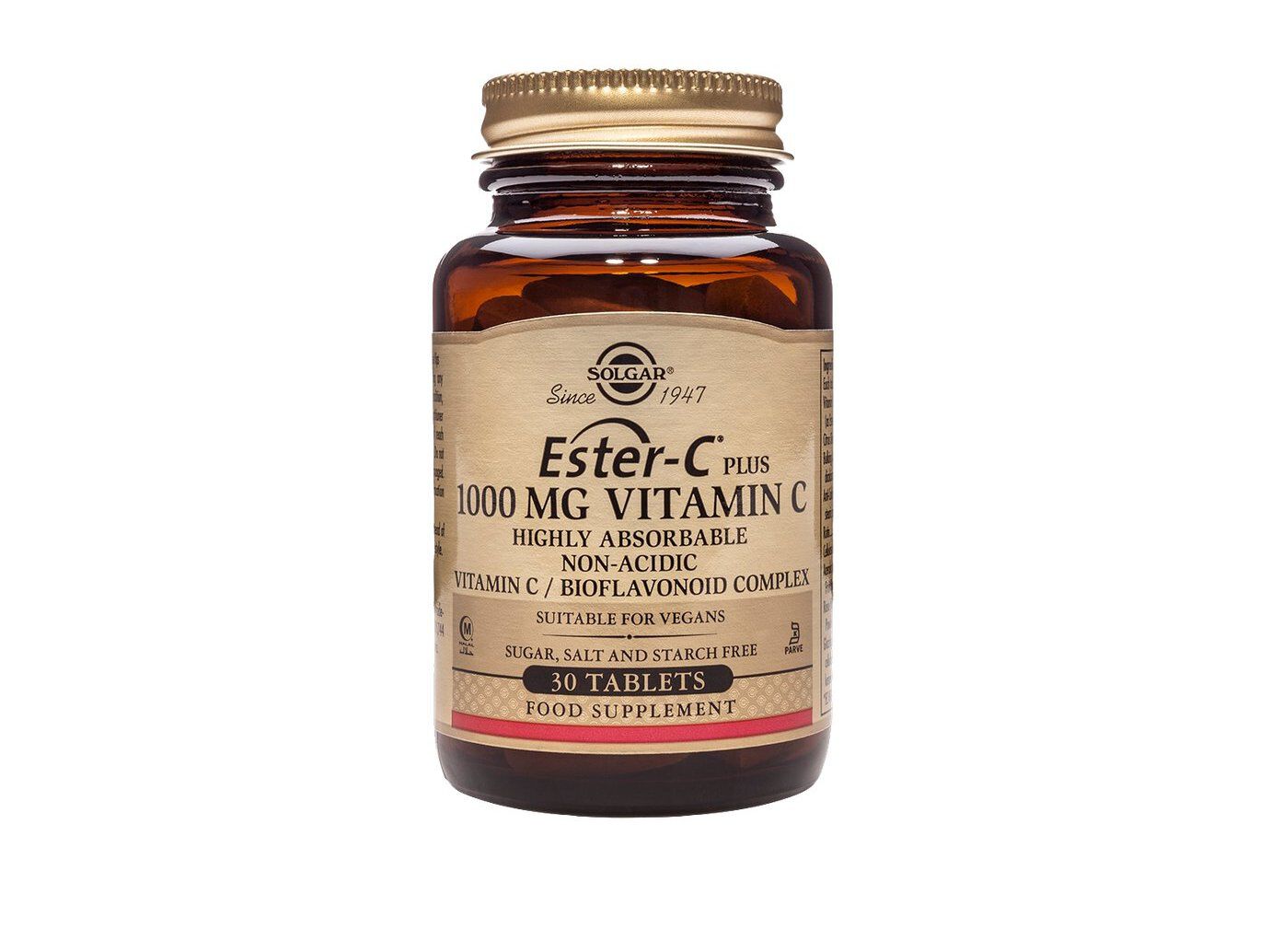 SUPLEMENTO SOLGAR ESTER-C PLUS 1000MG 30CPS