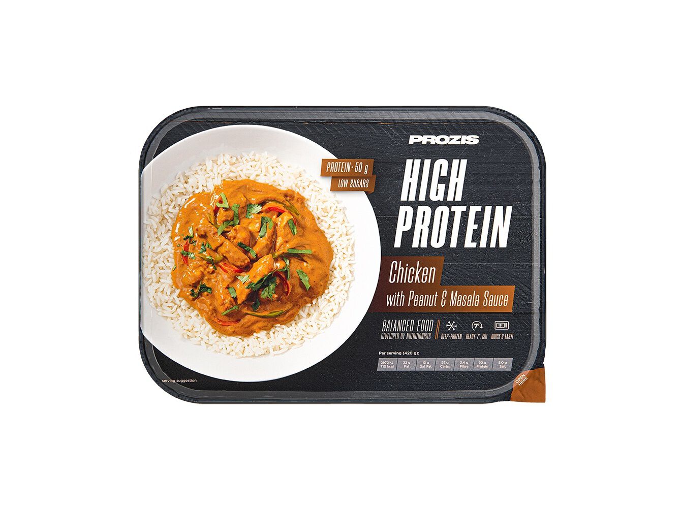 REFEI&Ccedil;&Atilde;O HIPERPROTEICA PROZIS FRANGO MOLHO MASALA 420G