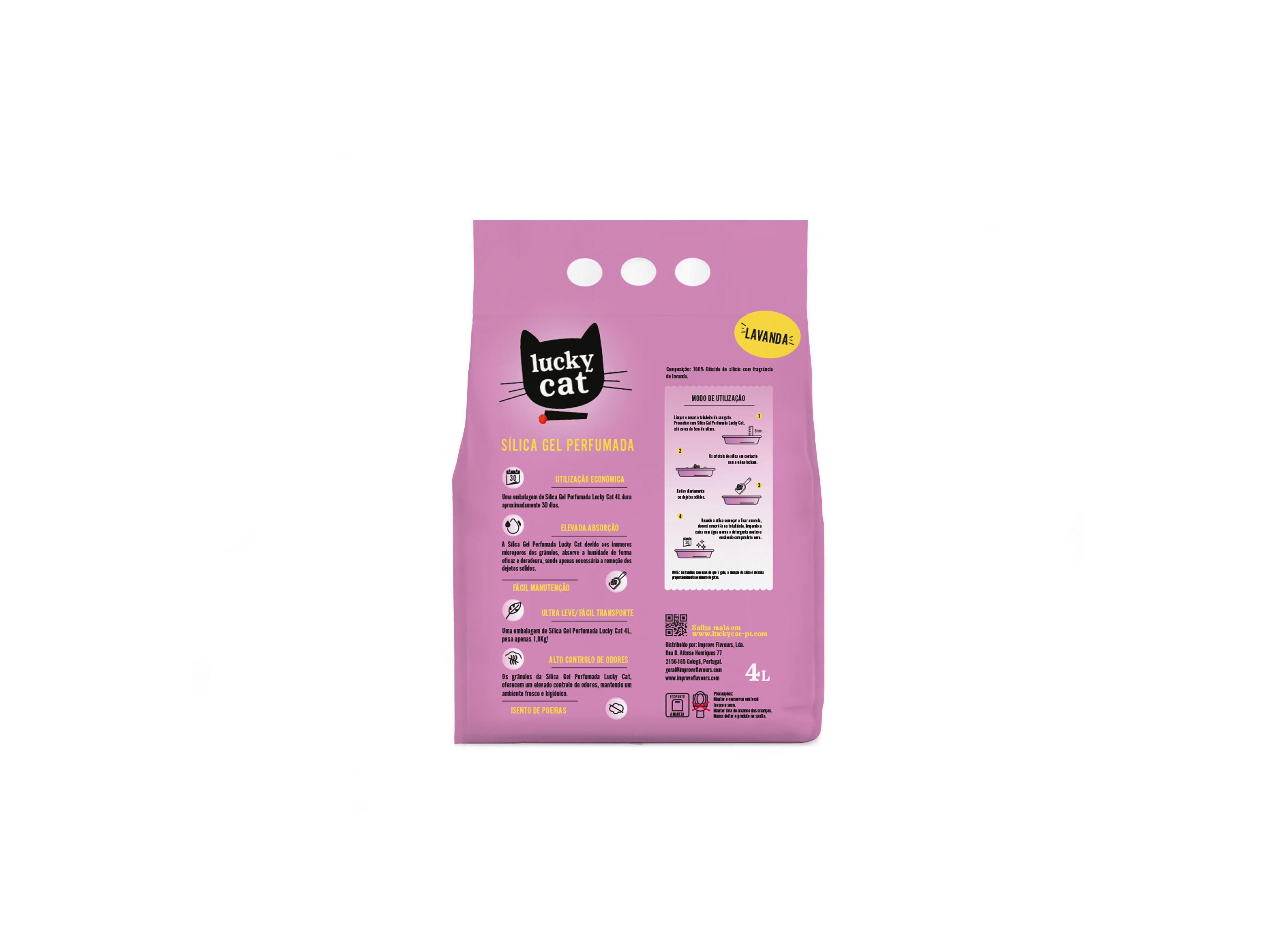 SILICA GEL PARA GATOS LUCKY CAT PERFUMADA LAVANDA 4L image number 1