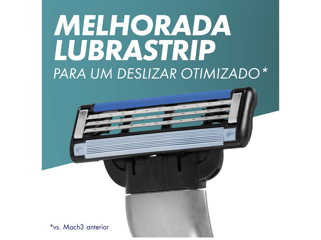 M&Aacute;QUINA DE BARBEAR COM 1 RECARGA DE L&Acirc;MINAS MACH3 GILLETTE image number 3