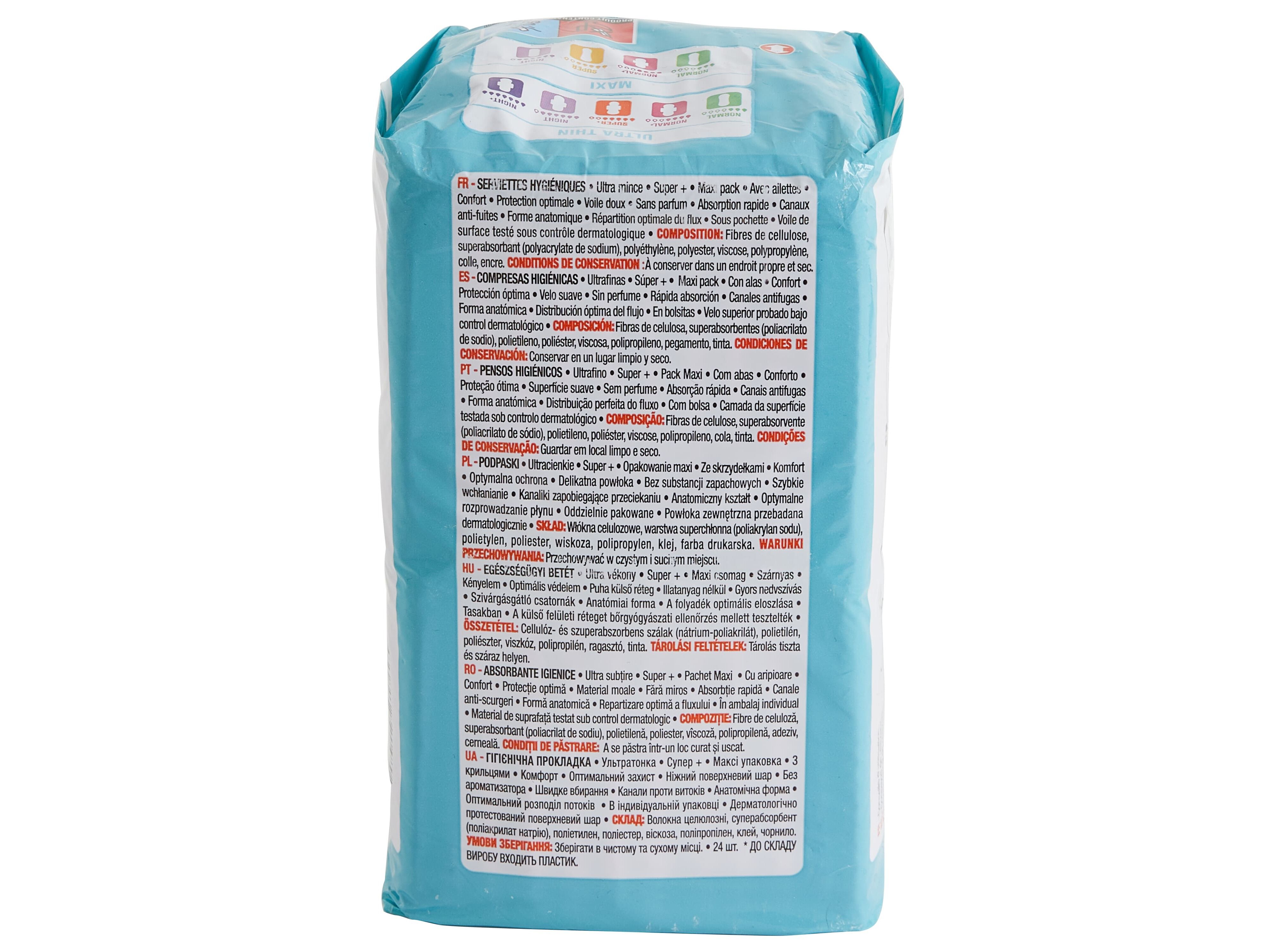 PENSOS HIGI&Eacute;NICOS AUCHAN ULTRA FINOS SUPER C/ABAS BOLSA MAXI PACK 24UN image number 2