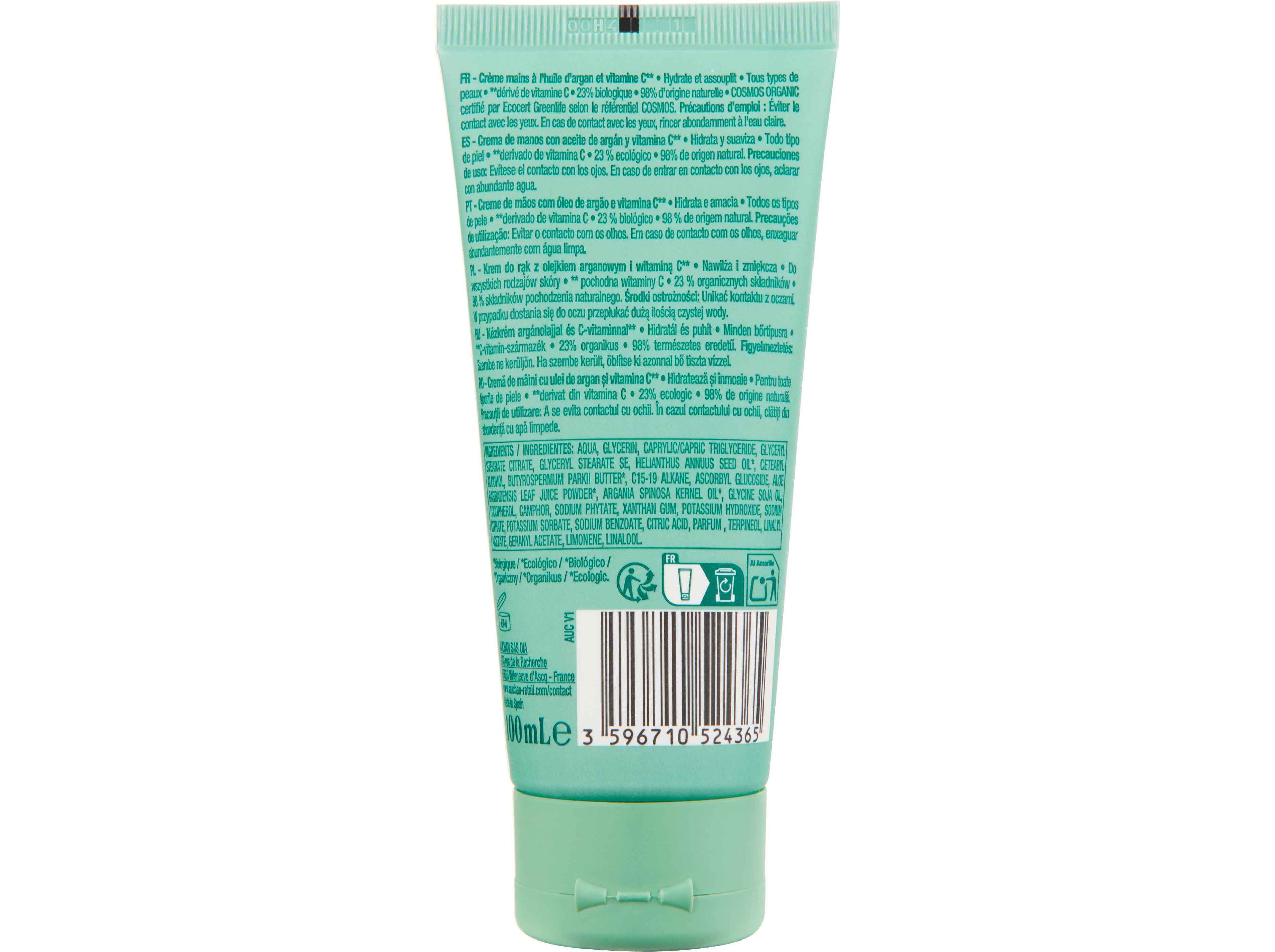 CREME DE M&Atilde;OS COSMIA BIO HIDRATANTE &Oacute;LEO DE ARG&Atilde;O E VITAMINA C 100ML image number 1