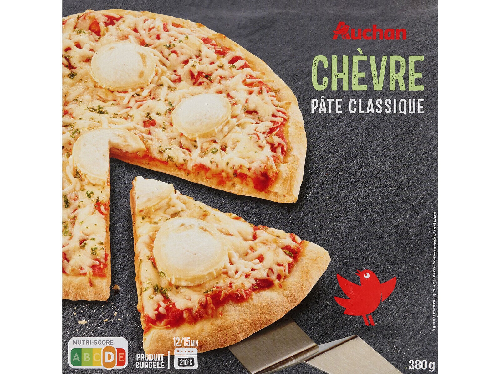 PIZZA MASSA CL&Aacute;SSICA AUCHAN QUEIJO CABRA 380G