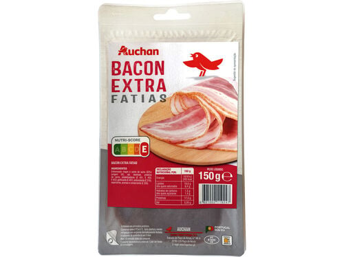 BACON EXTRA AUCHAN FATIAS 150G image number 0