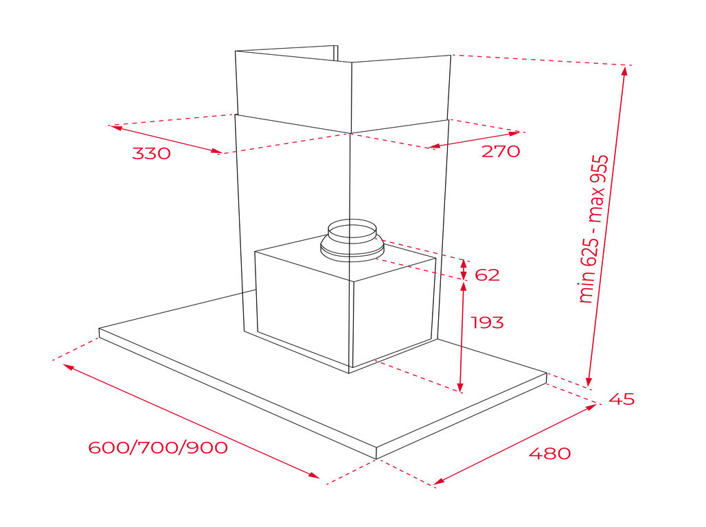CHAMIN&Eacute; TEKA DSH 686 INOX A 735M3/H image number 3