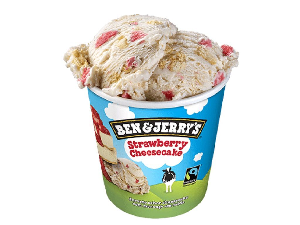 GELADO B&J STRAWBERRY CHEESECAKE 465ML