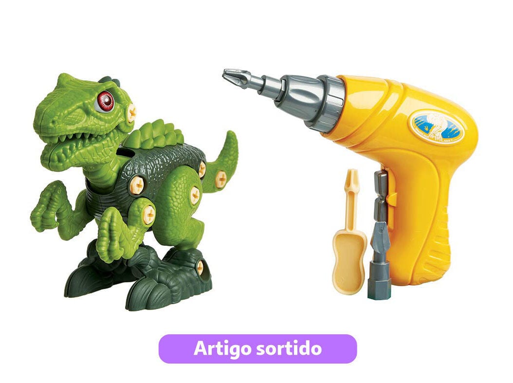 DINOSSAUROS COM BERBEQUIM ONE TWO FUN MODELOS SORTIDOS image number 1