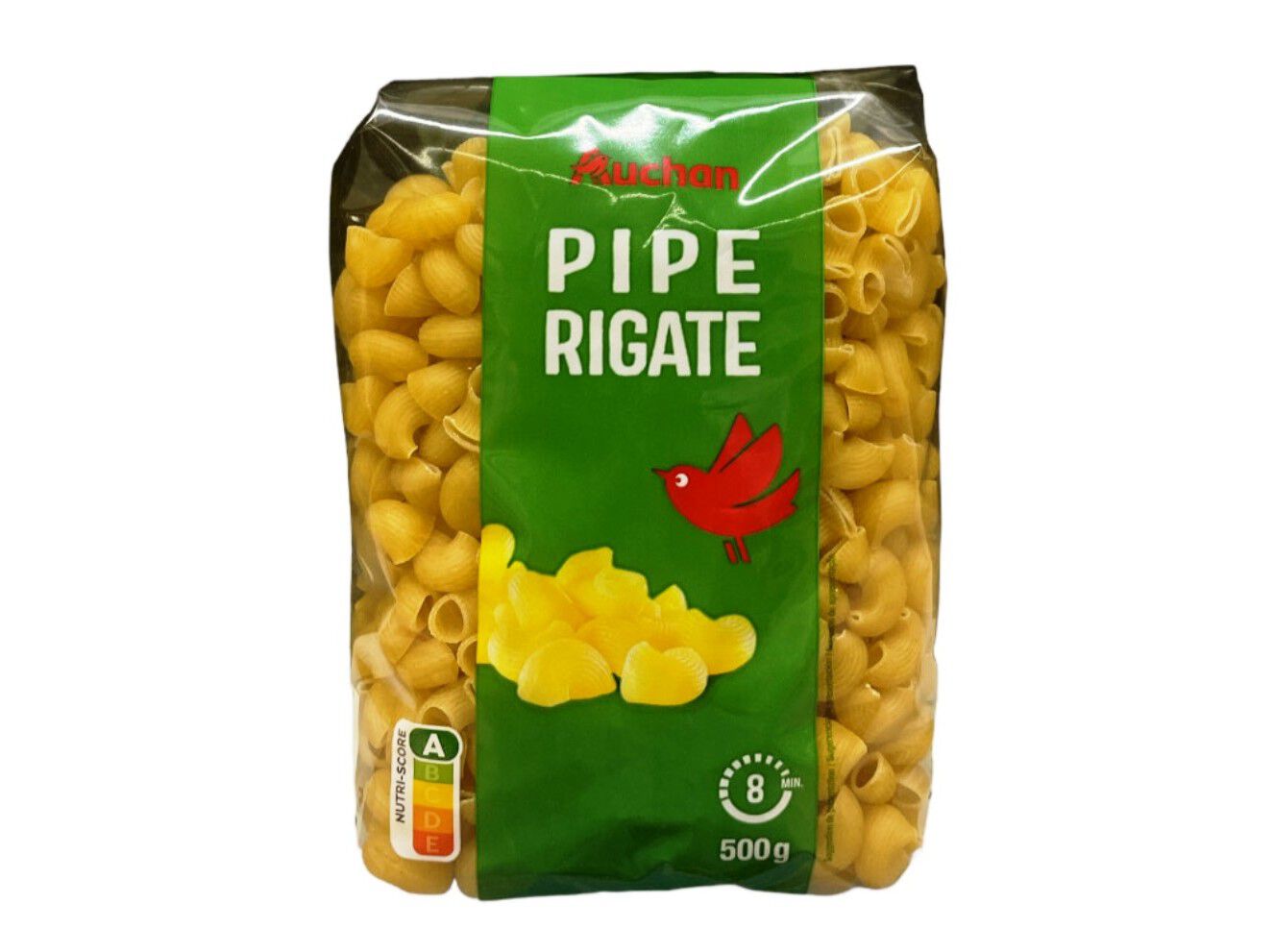 MASSAS CURVAS AUCHAN RISCADAS 500G