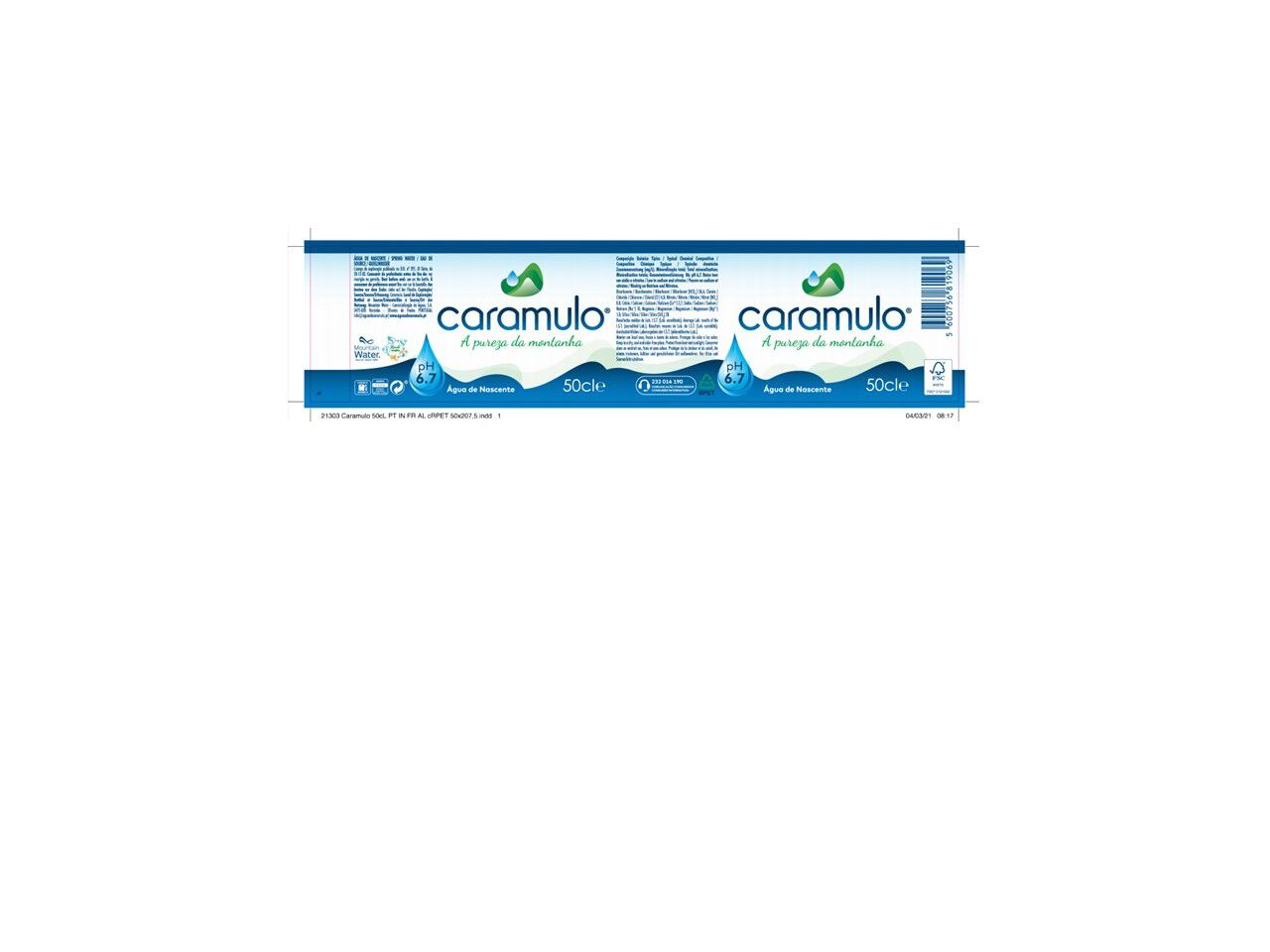 &Aacute;GUA NASCENTE CARAMULO 0.50 L image number 1