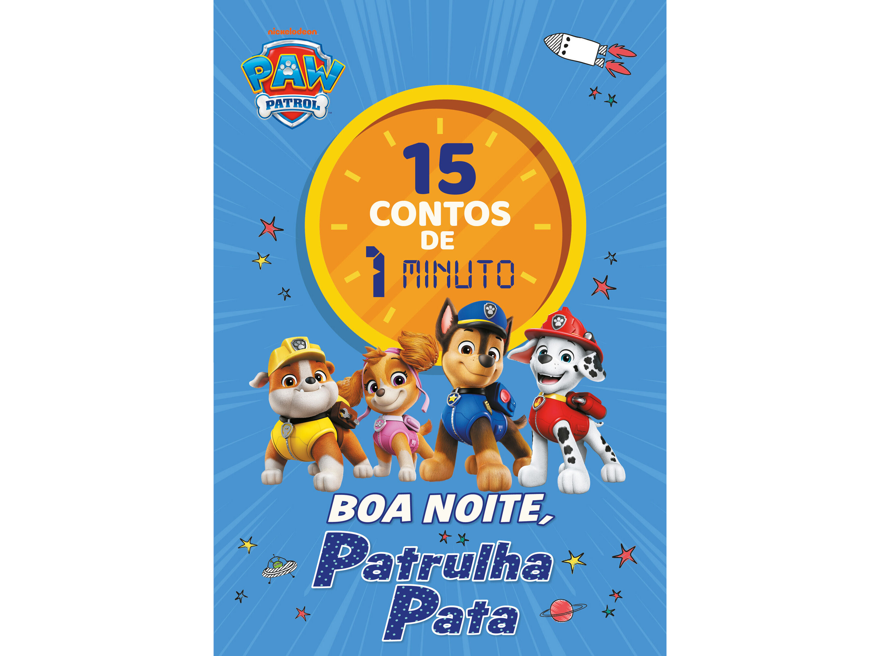 LIVRO PATRULHA PATA -15 CONTOS DE 1 MINUTO - BOA NOITE PATRULHA PATA