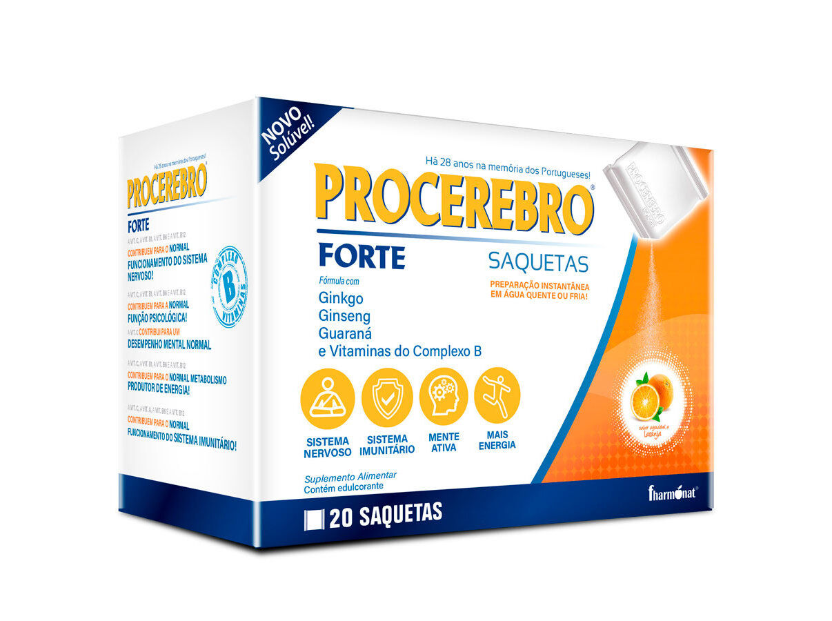 SUPLEMENTO PROCEREBRO FORTE 20 SAQUETAS image number 0