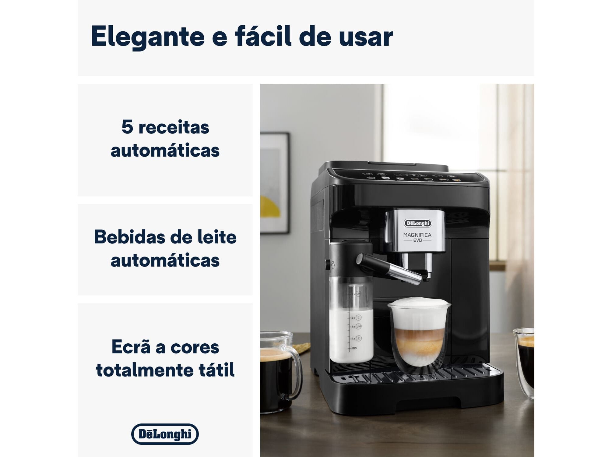 M&Aacute;QUINA DE CAF&Eacute; AUTOM&Aacute;TICA DELONGHI MAGNIFICA EVO CAPPUCCINO ECAM290.61.B image number 1