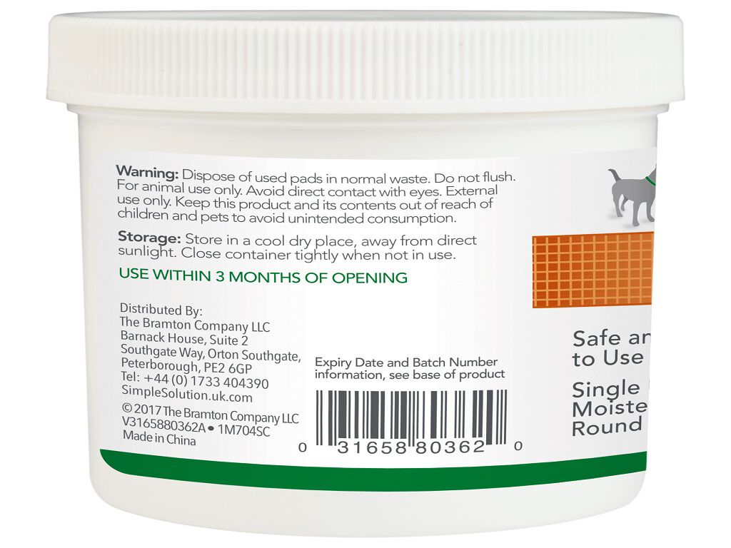 TOALHITAS VET'S+BEST PARA LIMPEZA DE OLHOS 100 UNIDADES image number 1