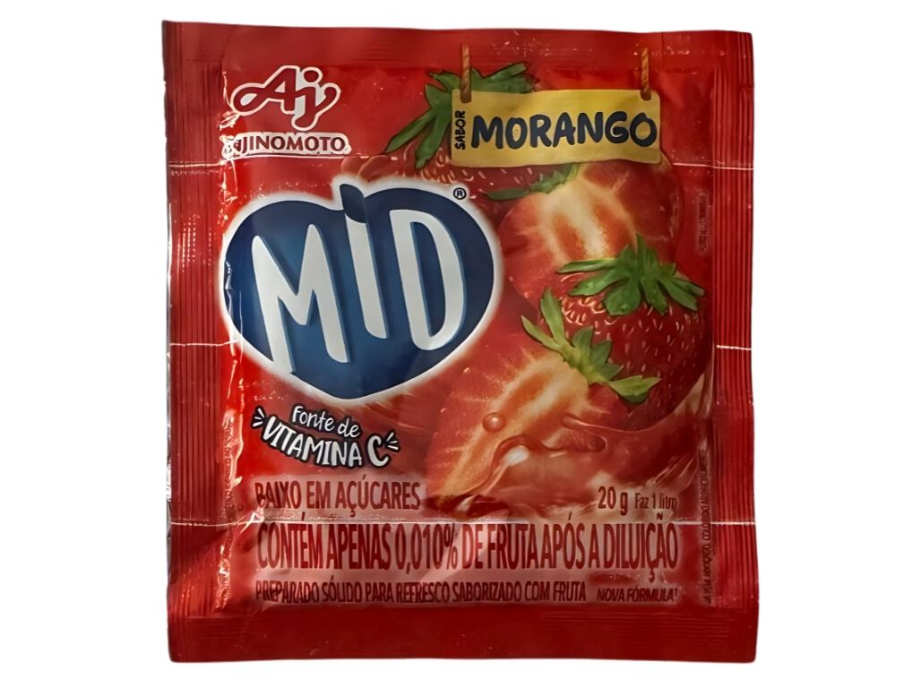 REFRESCO EM P&Oacute; MID MORANGO 20G