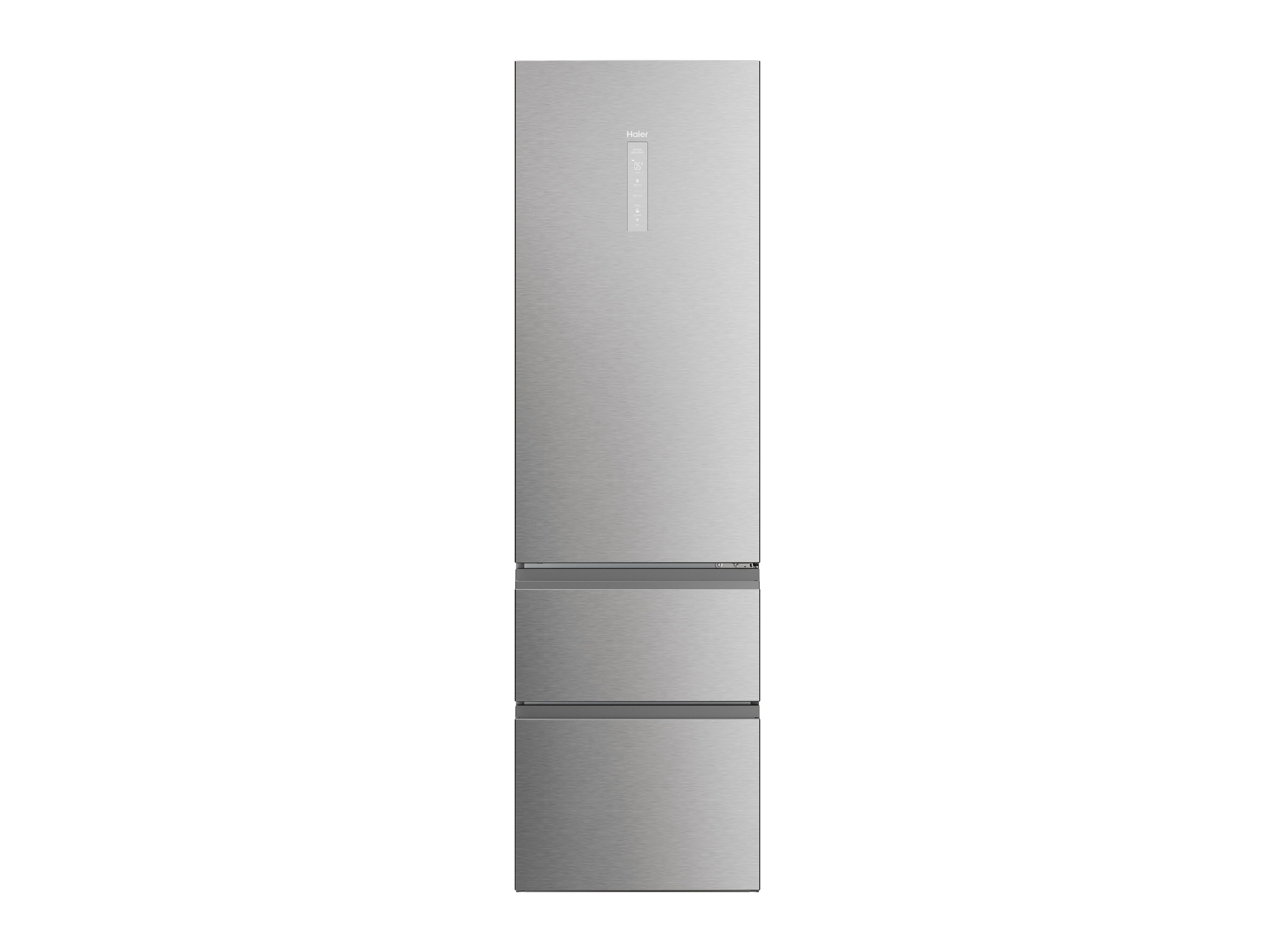 FRIGOR&Iacute;FICO COMBINADO 3 PORTAS HAIER HTW5620ENMG (NO FROST E 2.05CM 414L INOX) image number 0