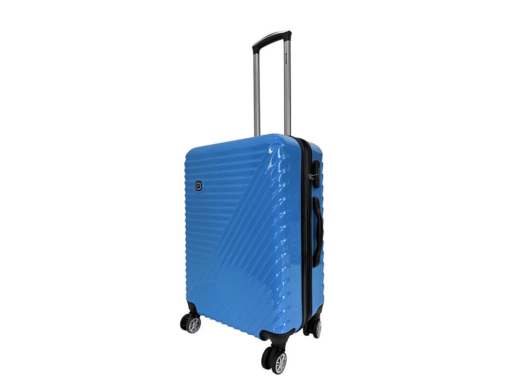 MALA DE VIAGEM M&Eacute;DIA R&Iacute;GIDA AIRPORT AZUL 8 RODAS 64X44X27CM image number 0
