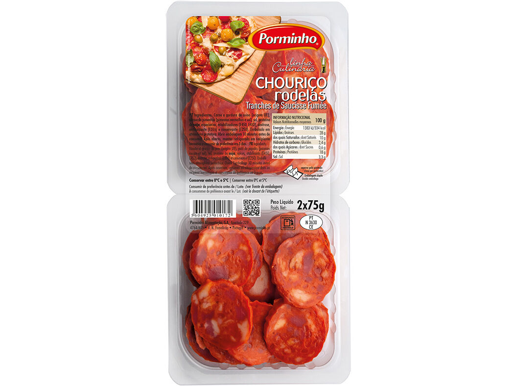 CHOURI&Ccedil;O PORMINHO RODELAS 2X75G