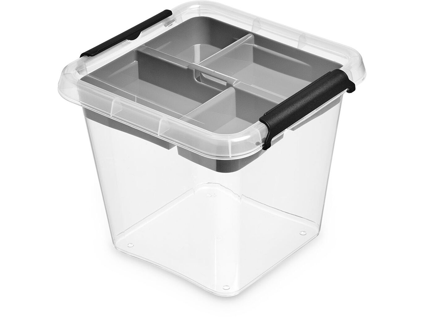 CAIXA TRANSPARENTE SIMPLESTORE 4L COM BANDEJA DML image number 1