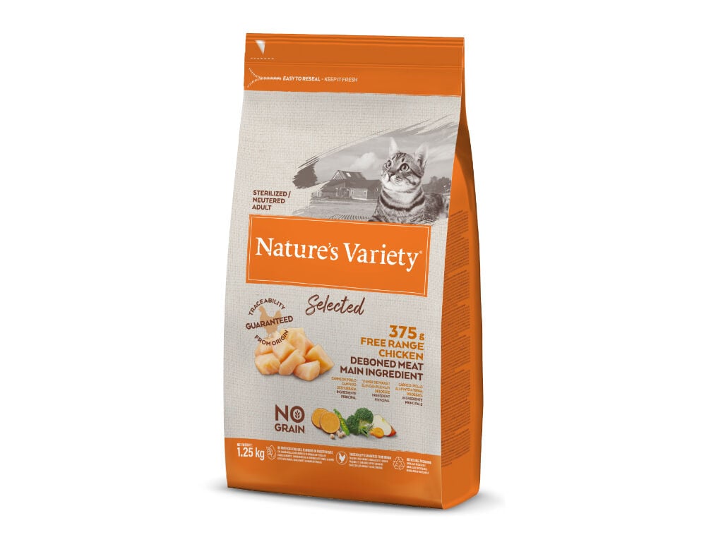 RA&Ccedil;&Atilde;O PARA GATO NATURE'S VARIETY ESTERILIZADO FRANGO DO CAMPO 1.25KG image number 1