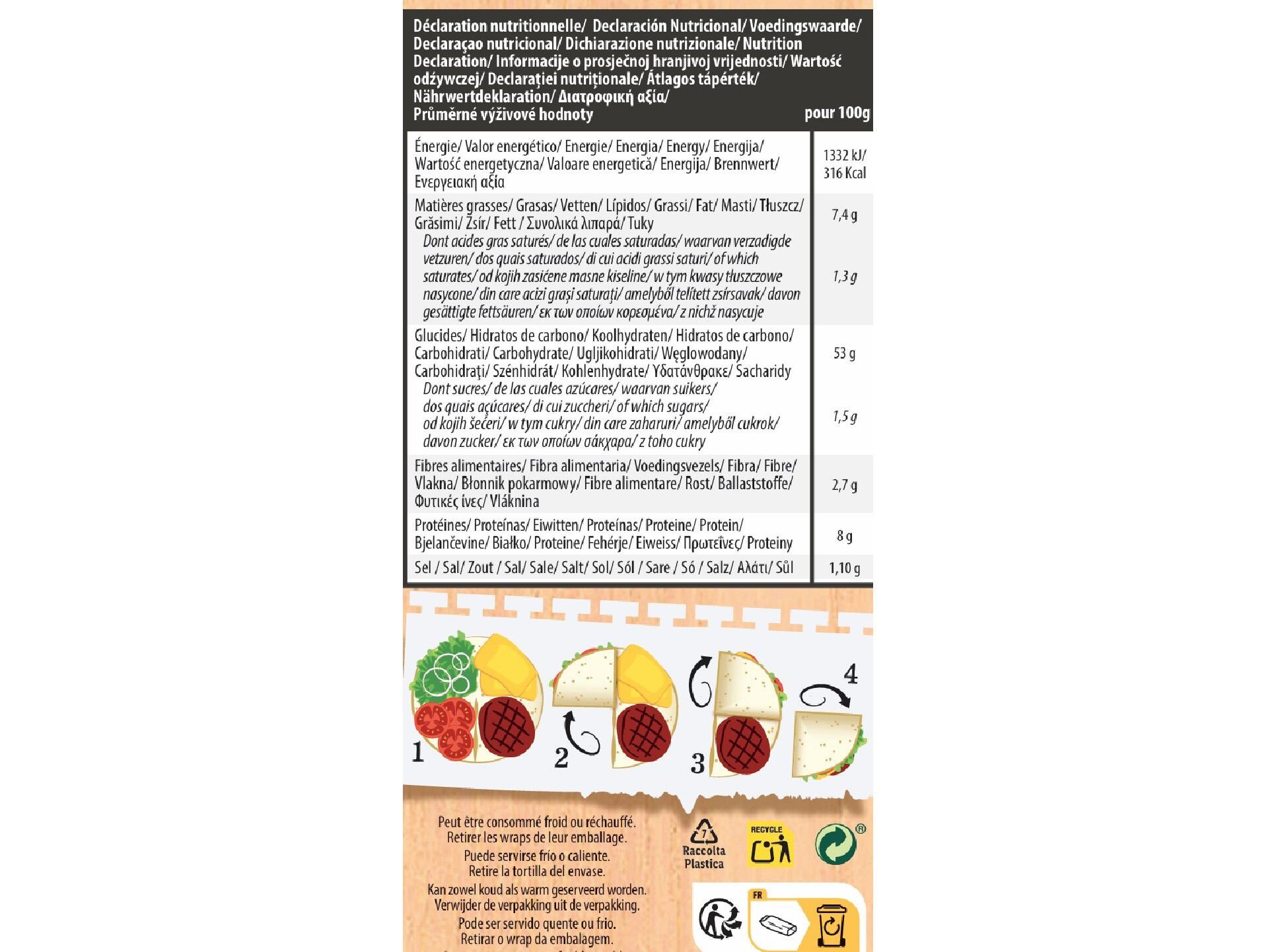 WRAPS MISSION GRELHADOS 370 G image number 1