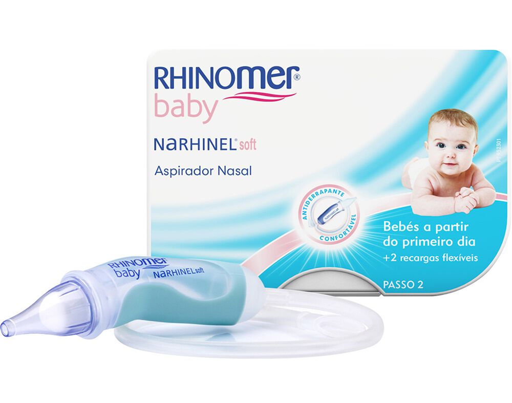 ASPIRADOR NASAL RHINOMER BABY NARHINEL 1UN +2 RECARGAS
