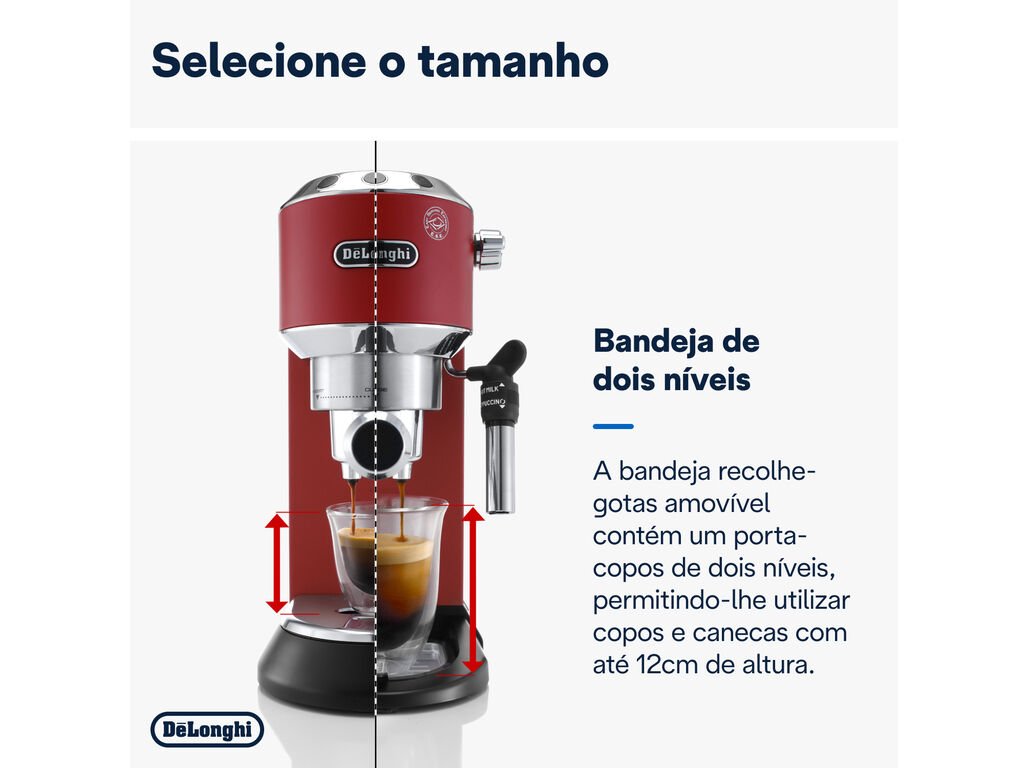 M&Aacute;QUINA DE CAF&Eacute; EXPRESSO MANUAL DELONGHI EC685.R DEDICA STYLE image number 4