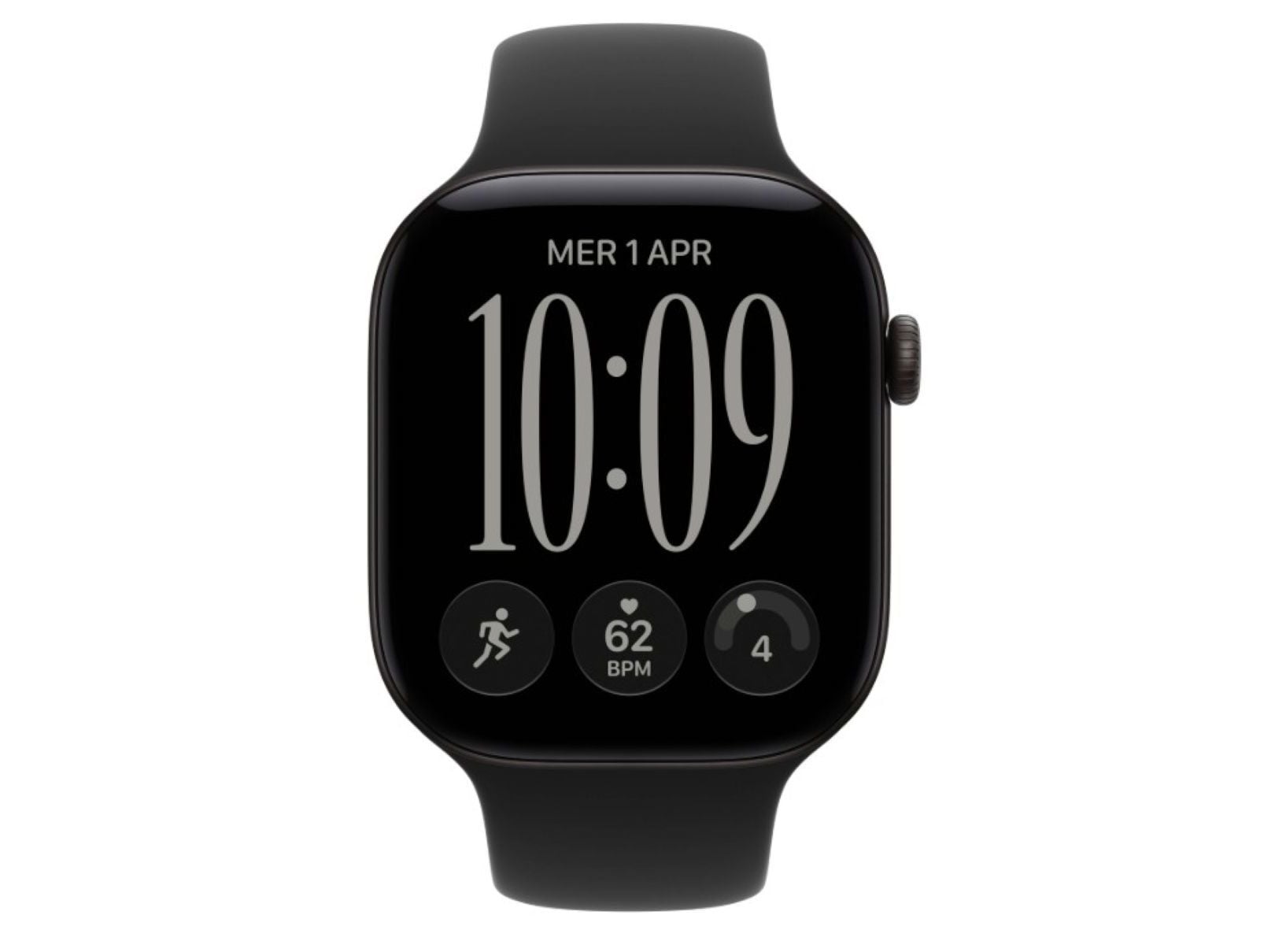 APPLE WATCH SERIES 12 46MM GPS BLACK ALUMINIO CASE COM SPORT BAND BLACK - M/L image number 1