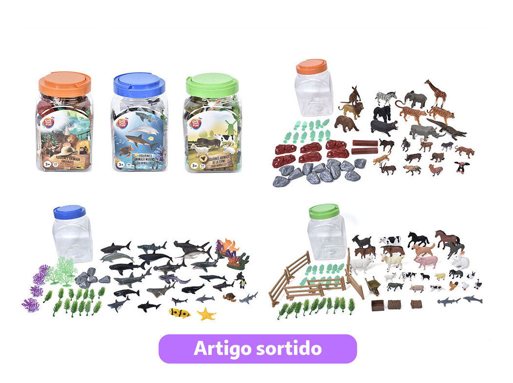SET DE ANIMAIS ONE TWO FUN 55 PE&Ccedil;AS MODELOS SORTIDOS