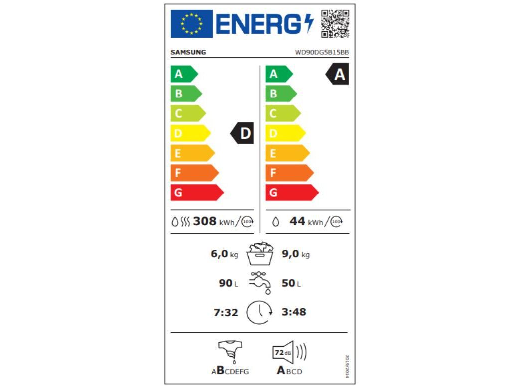 M&Aacute;QUINA DE LAVAR E SECAR ROUPA SAMSUNG WD90DG5B15BBEP (9/6KG D PRETO) image number 3