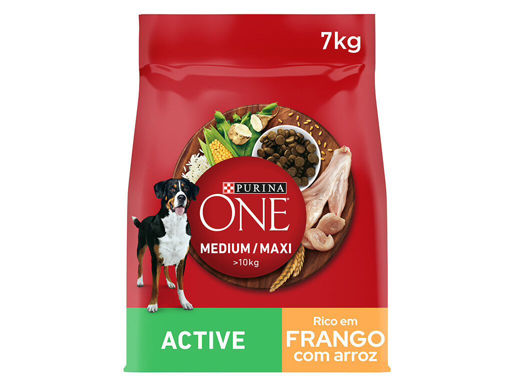 RA&Ccedil;&Atilde;O PARA C&Atilde;O PURINA ONE MEDIUM MAXI ACTIVE COM FRANGO 7KG