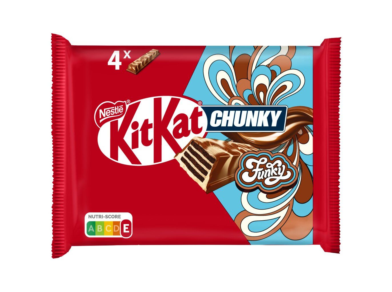 SNACK DE CHOCOLATE KITKAT CHUNKY FUNKY 4X40G image number 0