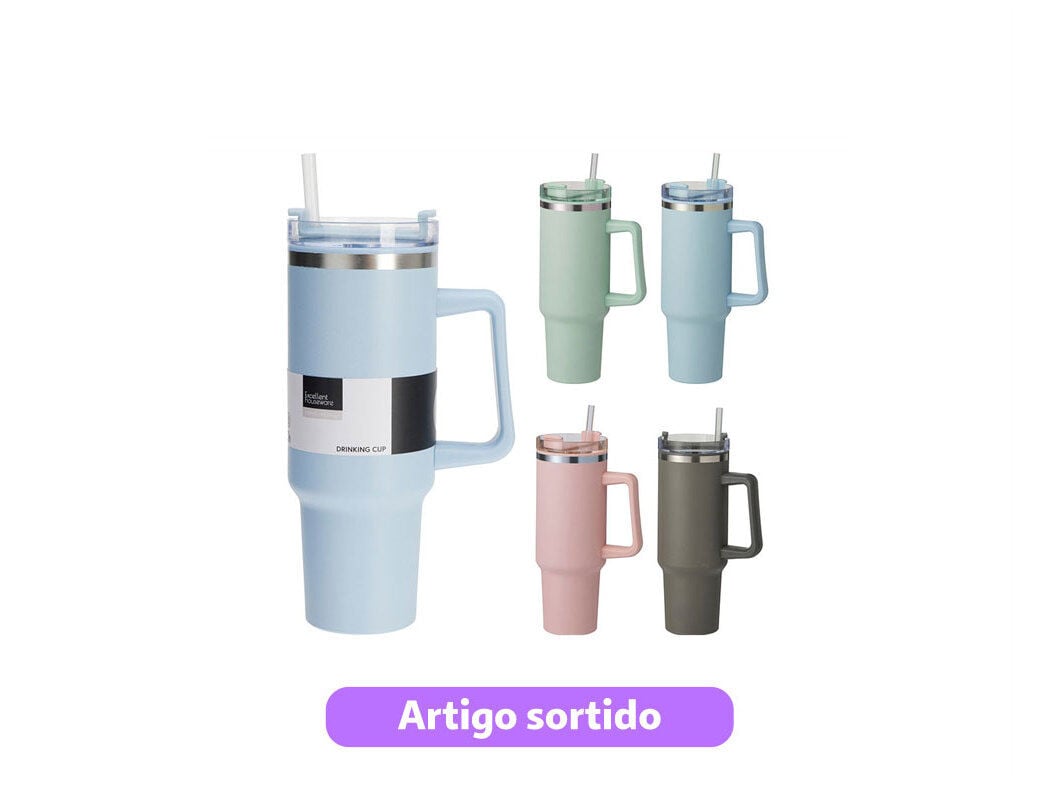 COPO COM PALHINHA 1200ML CORES SORTIDAS image number 0