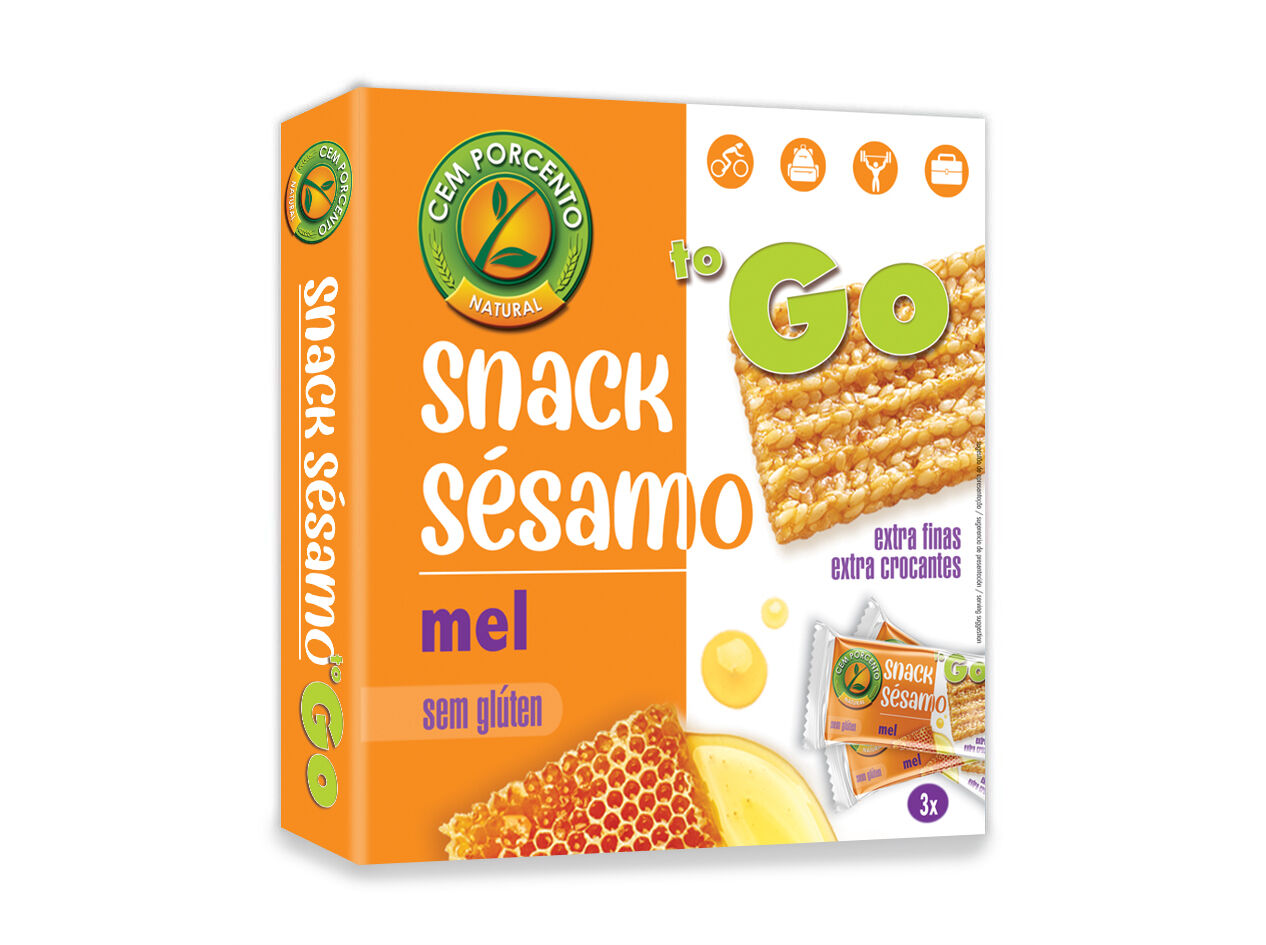 BARRAS CEM PORCENTO S&Eacute;SAMO E MEL 67.5 G image number 0