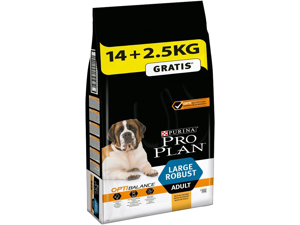 RA&Ccedil;&Atilde;O C&Atilde;O ADULTO PRO PLAN LARGE ROBUST FRANGO 14+2.5KG image number 0
