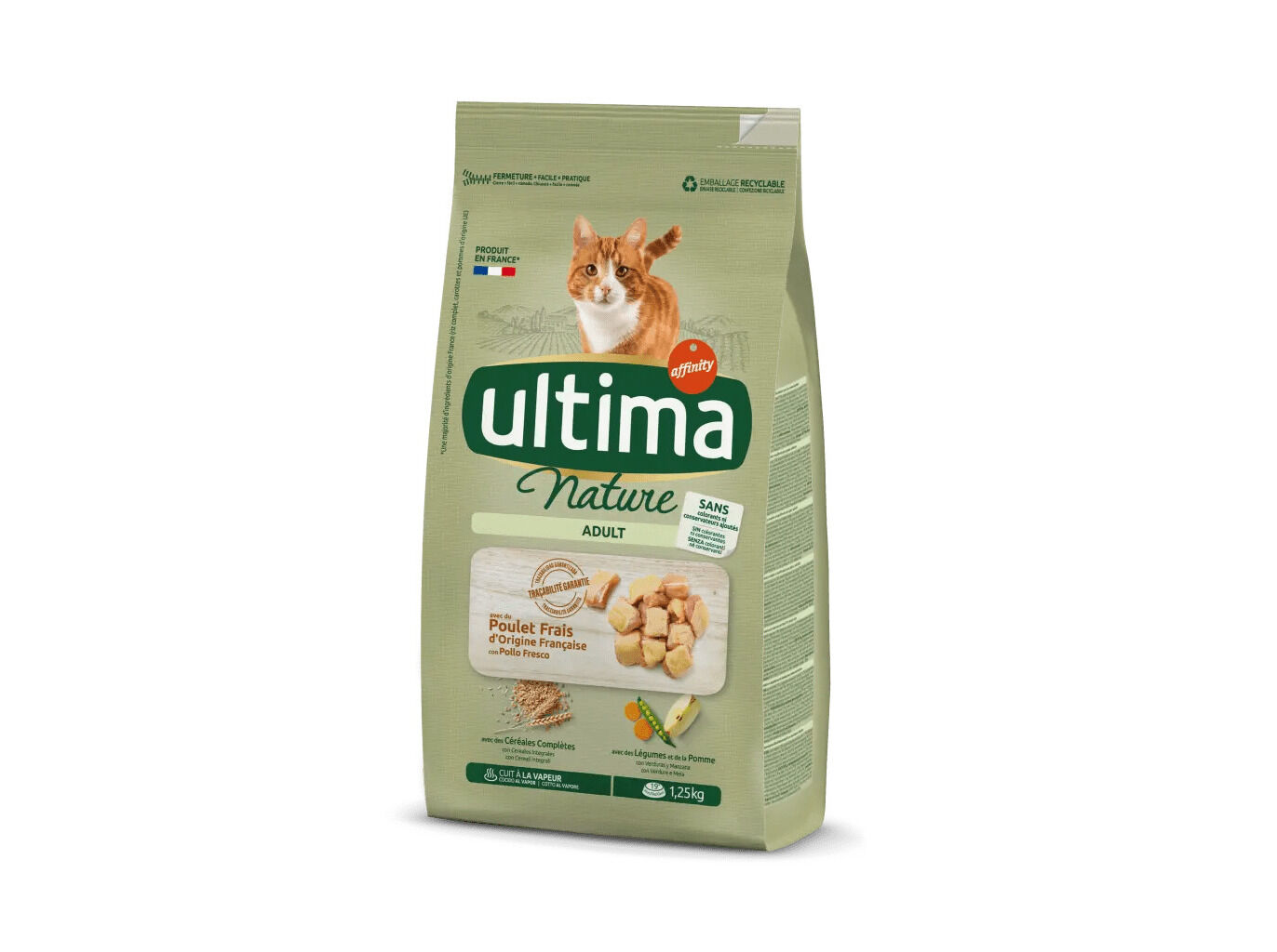 RA&Ccedil;&Atilde;O PARA GATO ULTIMA NATURE COM FRANGO 1.25KG