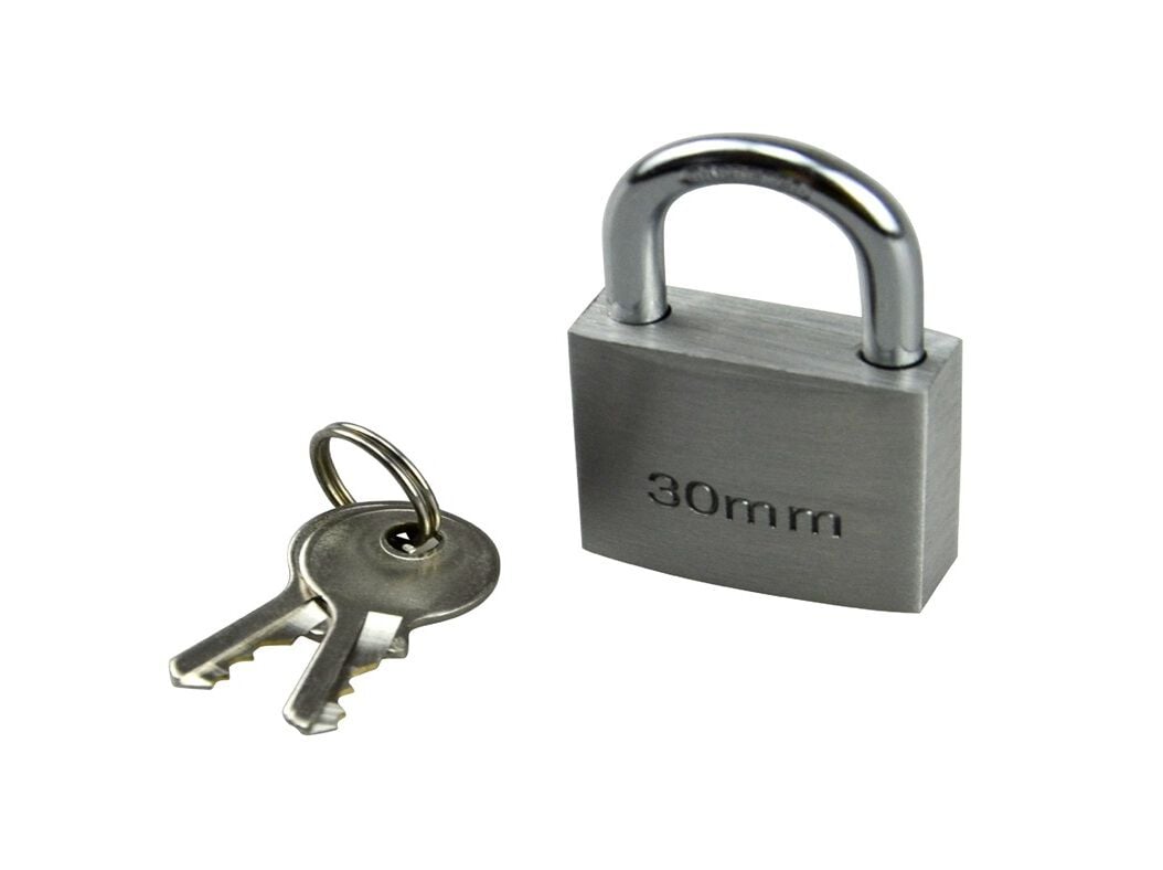 CADEADO AUCHAN ALUMINIO COM 2 CHAVES 30MM image number 0