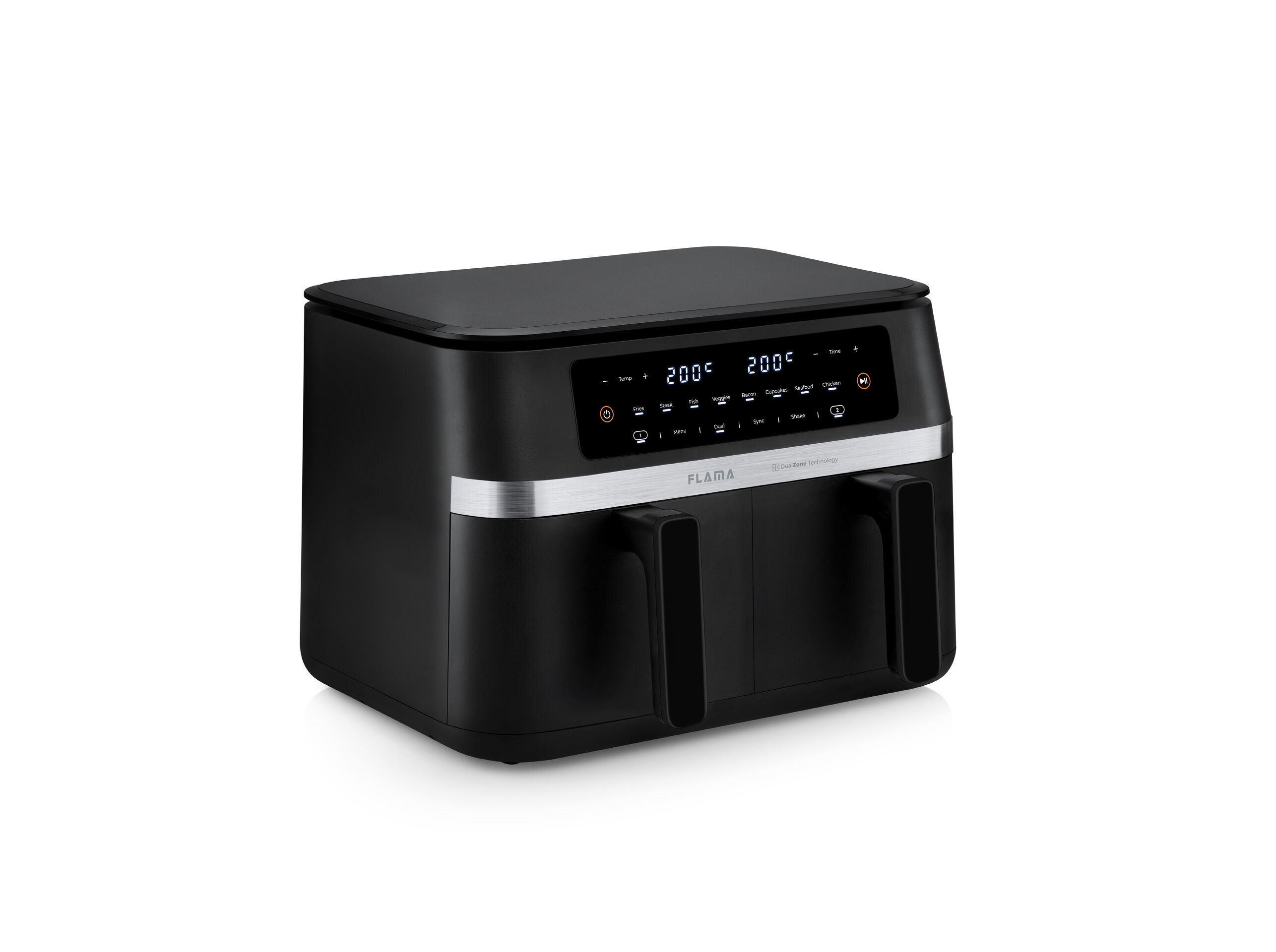FRITADEIRA AIR FRYER FLAMA 671FL DOUBLE XL 11 L COM 2 GAVETAS image number 2
