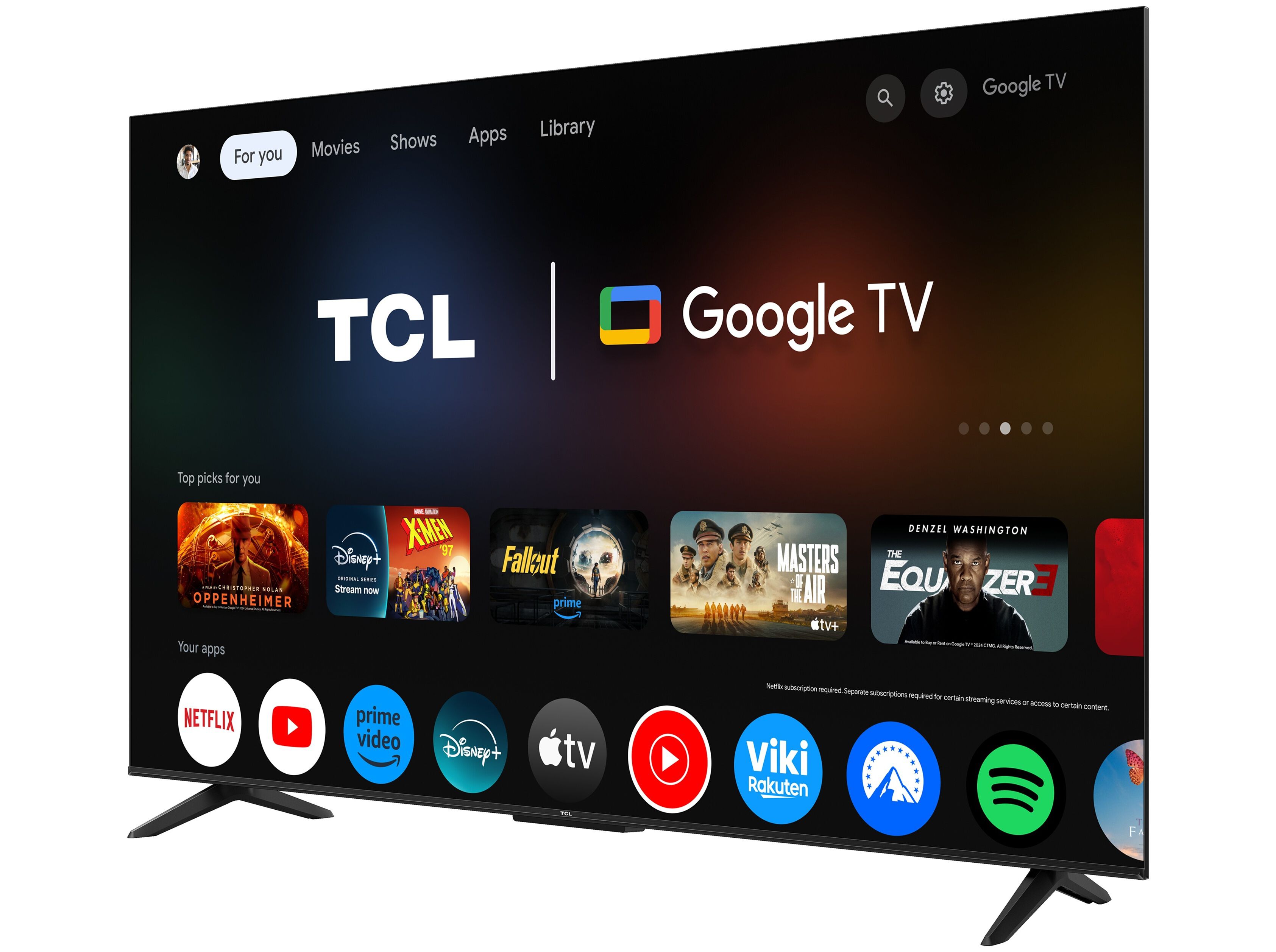 TV TCL 55T69C 55" QLED GOOGLE TV image number 1