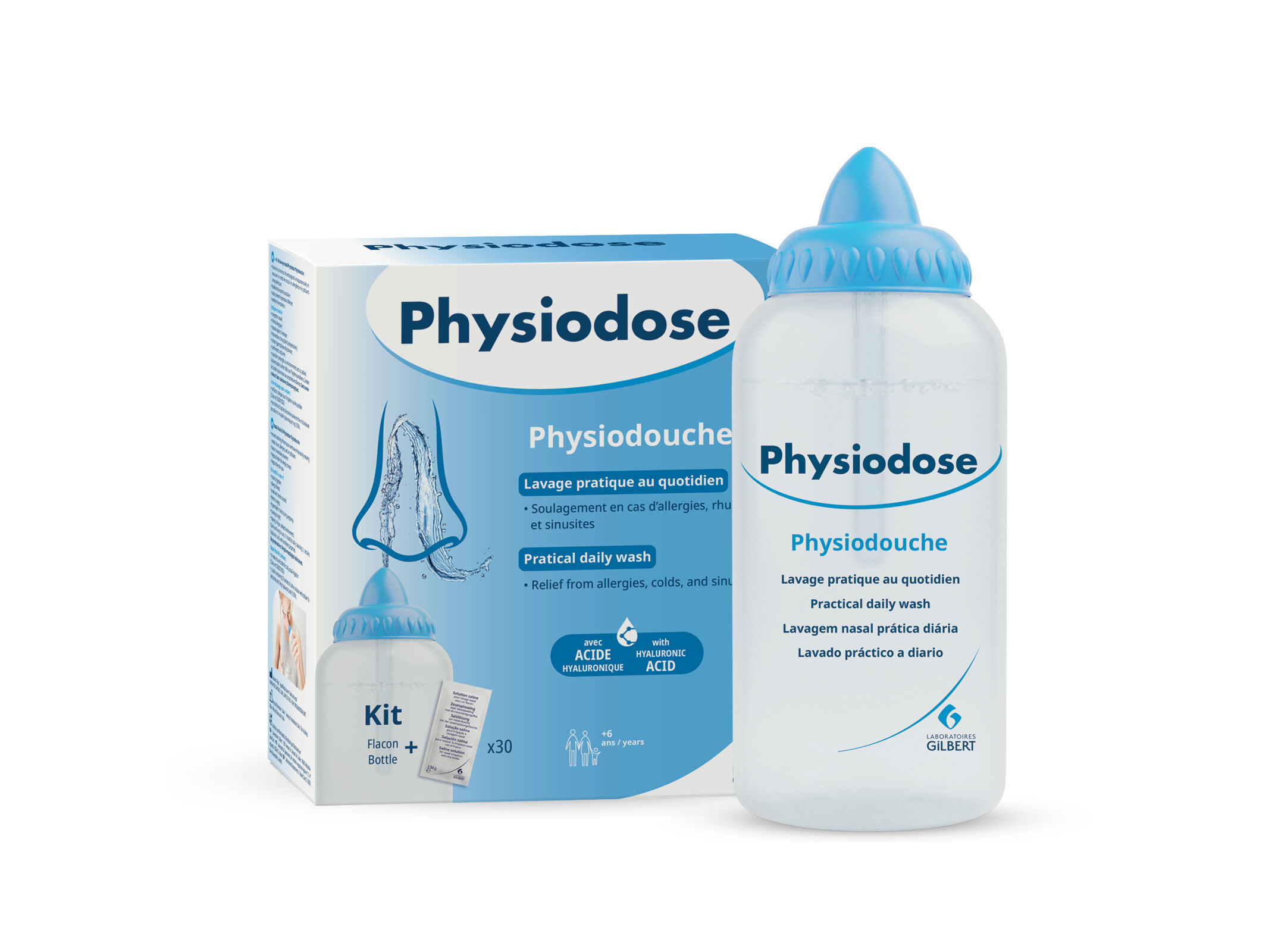 SISTEMA LAVAGEM NASAL PHYSIODOUCHE 240ML * 30SAQ image number 0