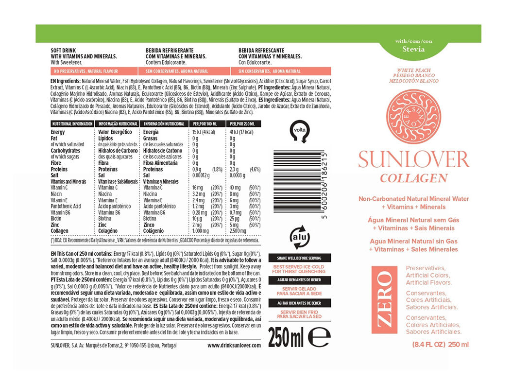 BEBIDA SUNLOVER COLLAGEN LATA 0.25 L (SDR) image number 1