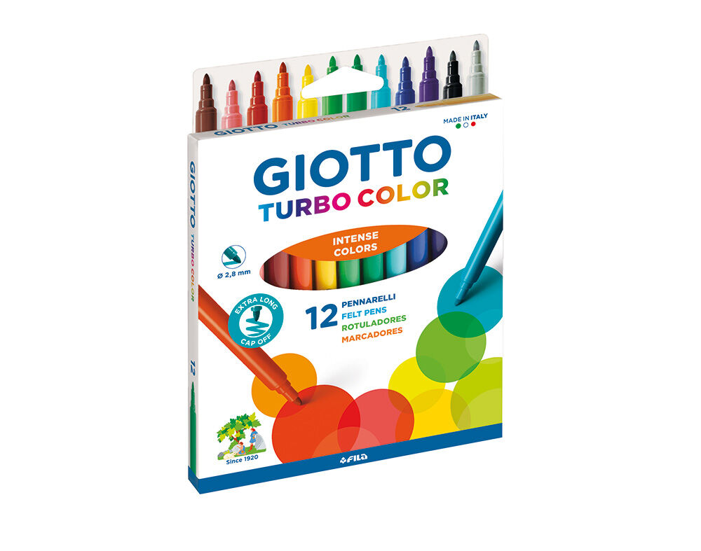 MARCADORES DE COLORIR GIOTTO TURBO COLOR 12 UNIDADES