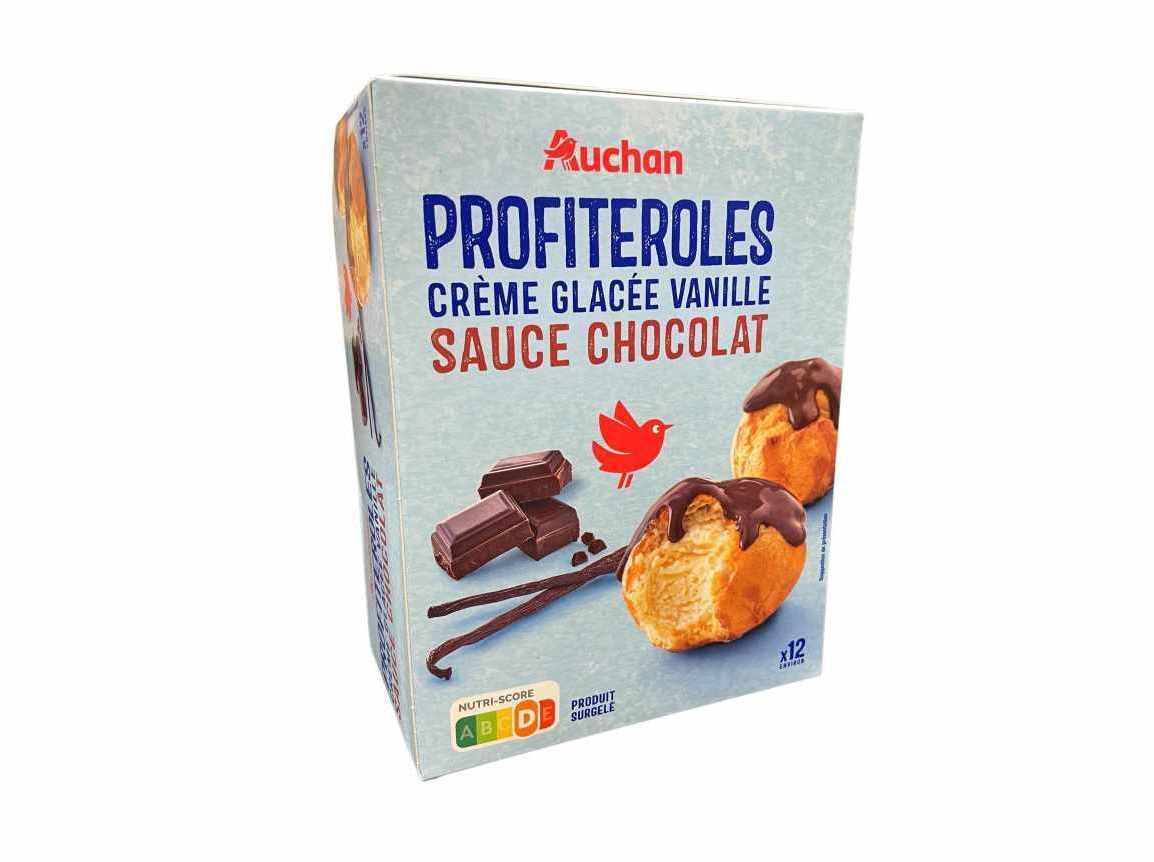 PROFITEROLES AUCHAN RECHEIO GELADO DE BAUNILHA E MOLHO DE CHOCOLATE 280G image number 1
