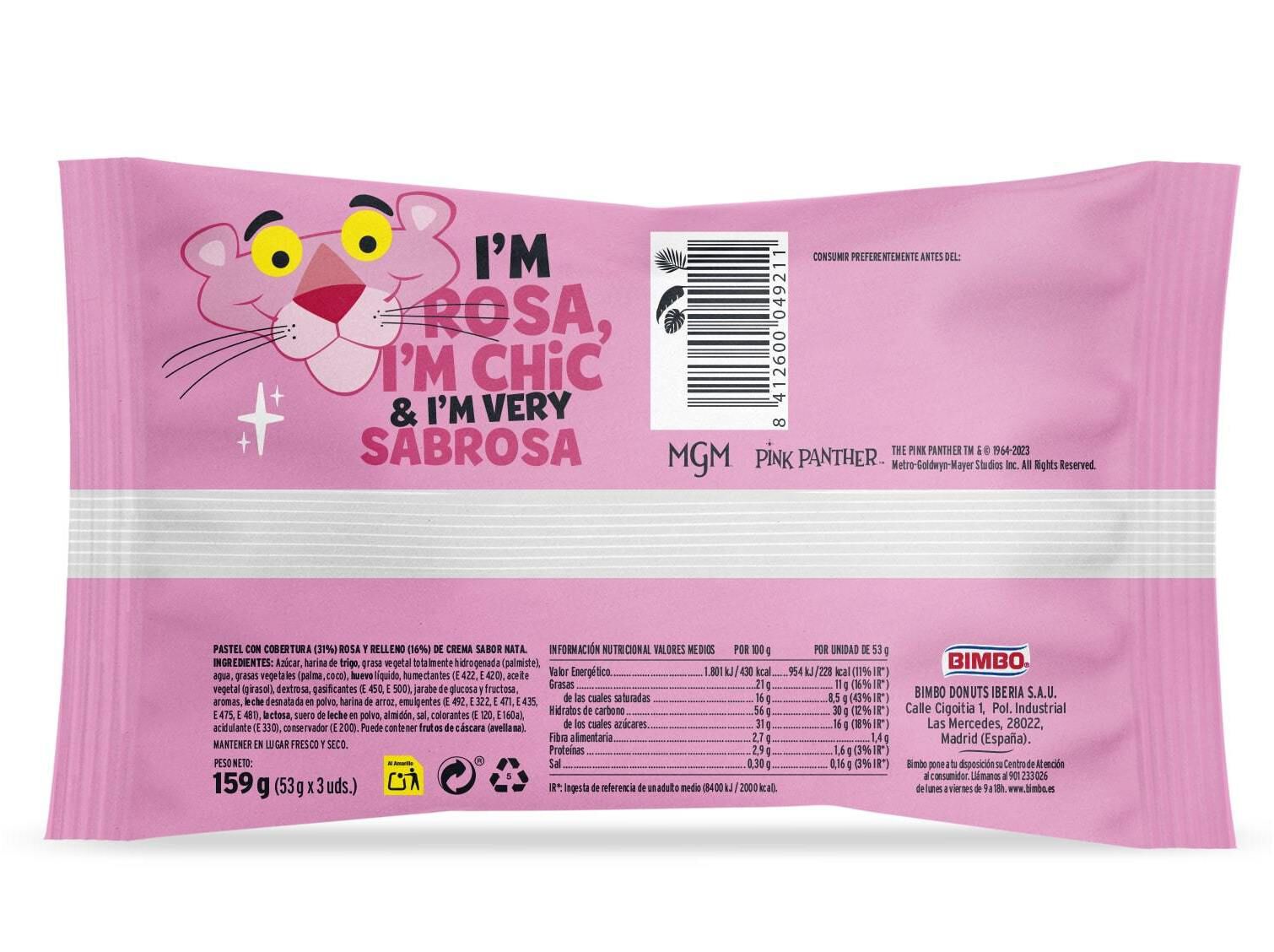 BOLO RECHEADO BIMBO PANTERA ROSA 3UN image number 1