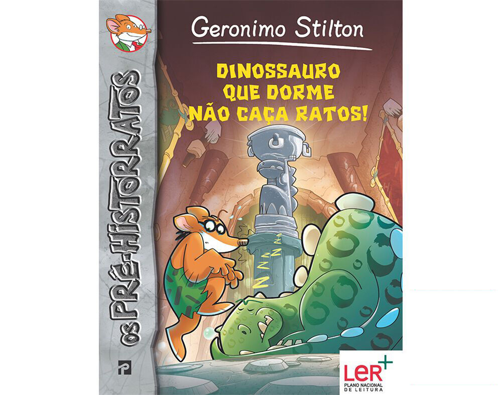 LIVRO GERONIMO STILTON N&ordm;07 DINOSSAURO QUE DORME N&Atilde;O CA&Ccedil;A RATOS! image number 0